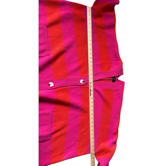 NWOT Dressed in Lala Love You Sorbet Stripe Cardigan L XL Pink Orange - Picture 8 of 11